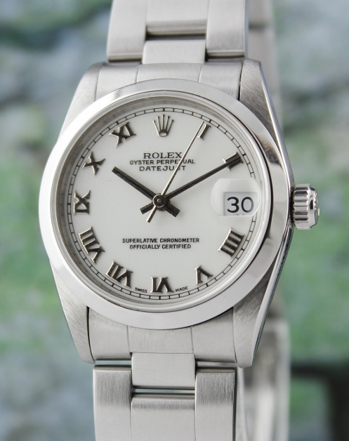(image for) A ROLEX MID SIZE STEEL OYSTER PERPETUAL DATEJUST / 78240